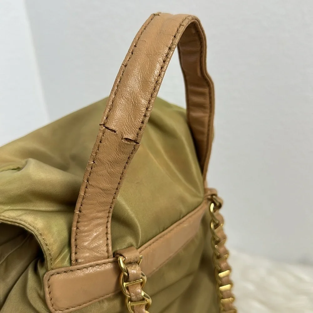 💯 Authentic Prada Beige Drawstring Backpack🍀 - Picture 14 of 16